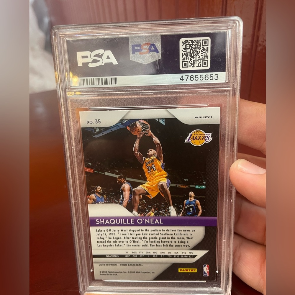 Shaquille O’Neal 2018 Silver Panini Prizm PSA Graded - Picture 2 of 2